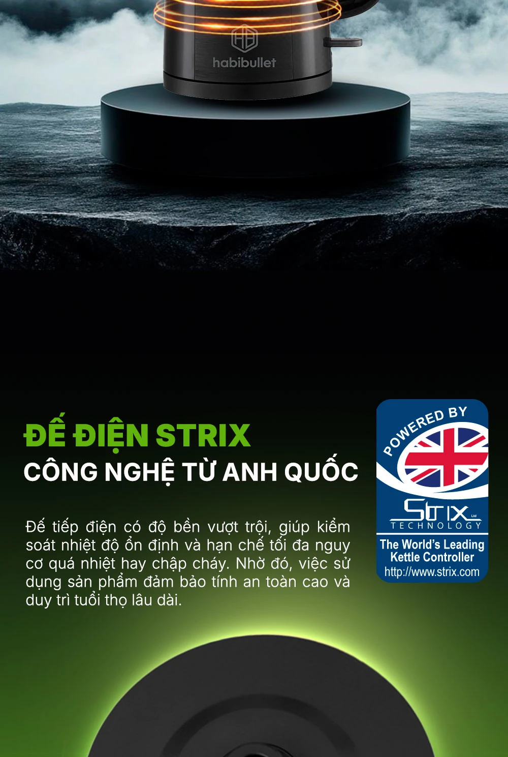 Ấm đun siêu tốc cao cấp Habibullet KHB2486 BH245130 8